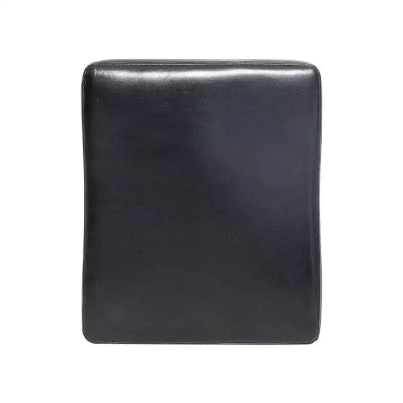 Tabouret de comptoir sans dossier en cuir reconstitué et hévéa de 66 cm, lot de 2