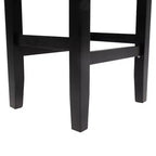 Tabouret de comptoir sans dossier en cuir reconstitué et hévéa de 66 cm, lot de 2