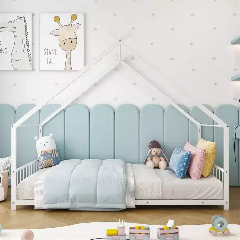 Lit cabane Montessori double en métal pour enfants