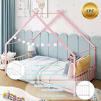 Lit cabane Montessori double en métal pour enfants