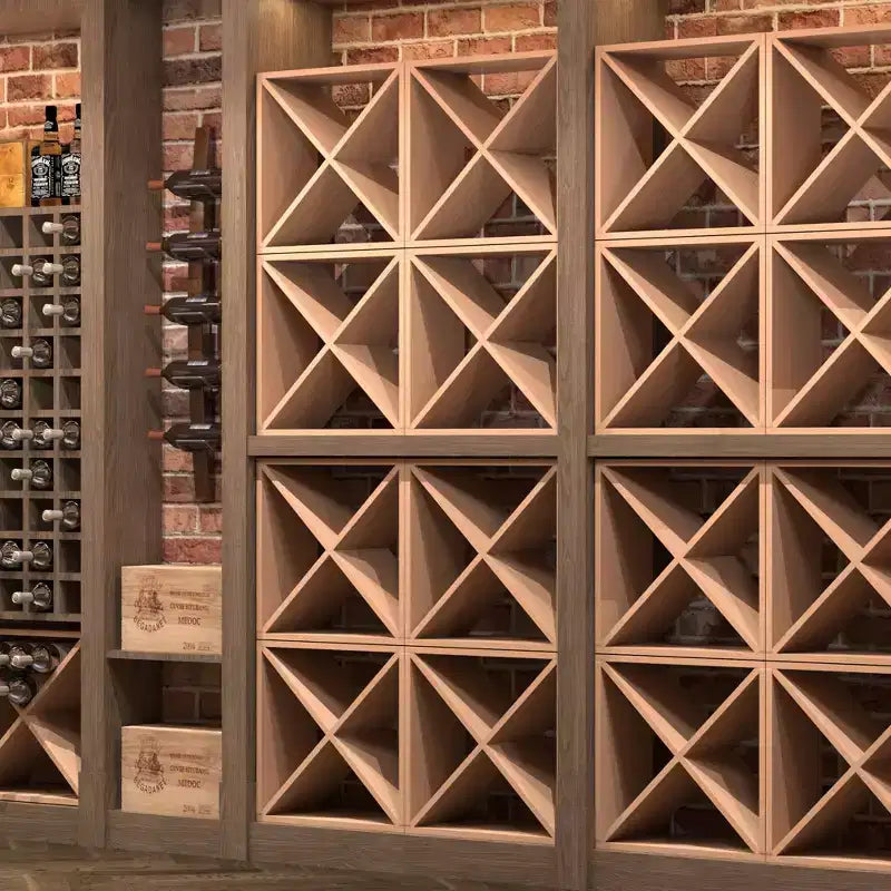 Lot de 4 casiers à vin modulaires empilables pour 24 bouteilles, étagère de présentation en bois sur pied, cube de rangement pour bar, cave et cuisine