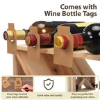 Lot de 4 casiers à vin modulaires empilables pour 24 bouteilles, étagère de présentation en bois sur pied, cube de rangement pour bar, cave et cuisine