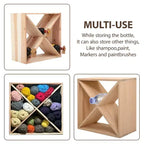 Lot de 4 casiers à vin modulaires empilables pour 24 bouteilles, étagère de présentation en bois sur pied, cube de rangement pour bar, cave et cuisine