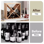 Lot de 4 casiers à vin modulaires empilables pour 24 bouteilles, étagère de présentation en bois sur pied, cube de rangement pour bar, cave et cuisine