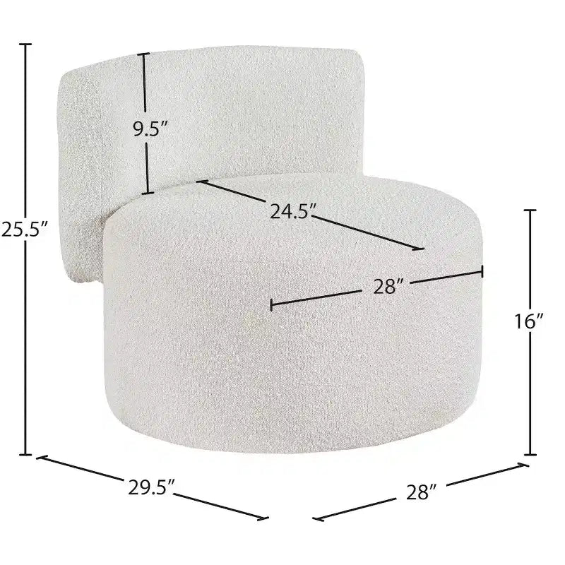 Fauteuil d'appoint en tissu bouclé