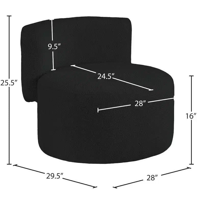 Fauteuil d'appoint en tissu bouclé