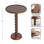 Table d'appoint ronde avec piédestal en corde torsadée