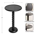 Table d'appoint ronde avec piédestal en corde torsadée