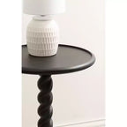 Table d'appoint ronde avec piédestal en corde torsadée