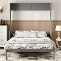 Whisen Queen Murphy Bed with Desk, LED Lights & USB Charging Station