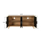 Meuble de Rangement avec Porte Sculptée Fleurie, Meuble d'Entrée avec Poignée Métallique, Buffet pour Salon