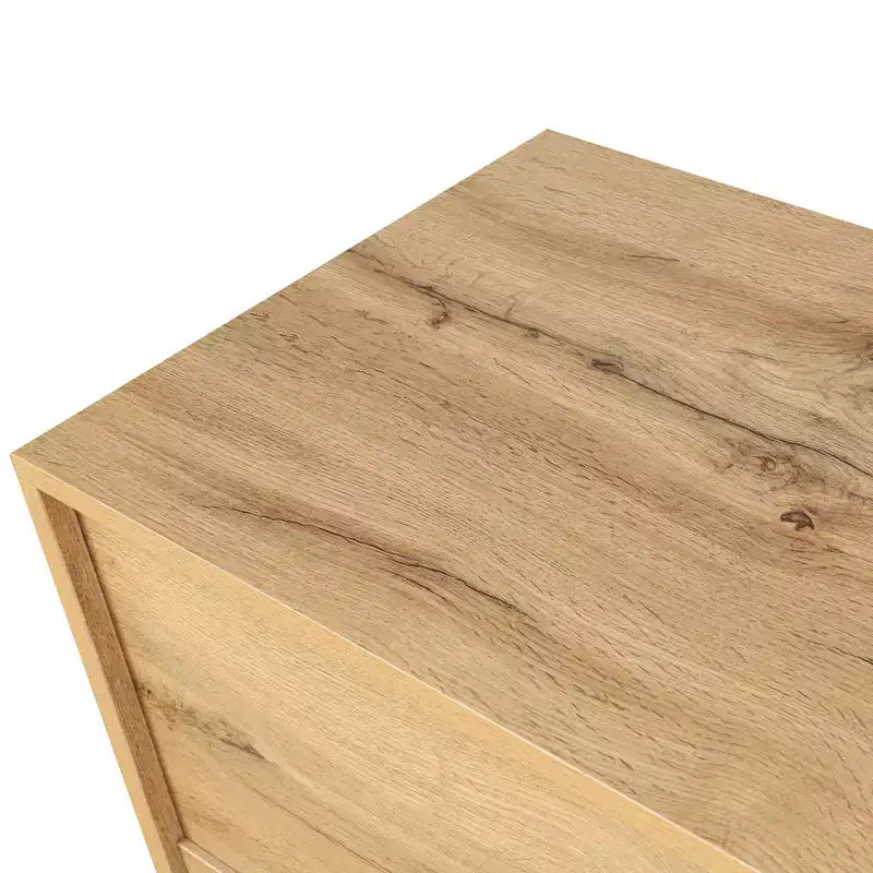 Meuble de Rangement avec Porte Sculptée Fleurie, Meuble d'Entrée avec Poignée Métallique, Buffet pour Salon
