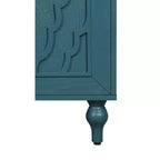 Meuble de Rangement avec Porte Sculptée Fleurie, Meuble d'Entrée avec Poignée Métallique, Buffet pour Salon