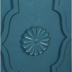 Meuble de Rangement avec Porte Sculptée Fleurie, Meuble d'Entrée avec Poignée Métallique, Buffet pour Salon