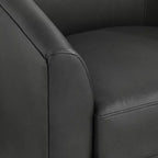 Fauteuil pivotant en similicuir gris foncé de 78 cm de large