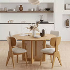 Chaises de salle à manger, pieds en bois naturel, pour salle à manger, lot de 2