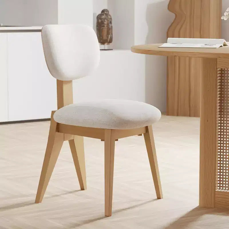 Chaises de salle à manger, pieds en bois naturel, pour salle à manger, lot de 2