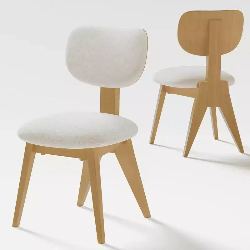 Chaises de salle à manger, pieds en bois naturel, pour salle à manger, lot de 2