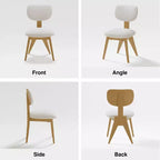 Chaises de salle à manger, pieds en bois naturel, pour salle à manger, lot de 2
