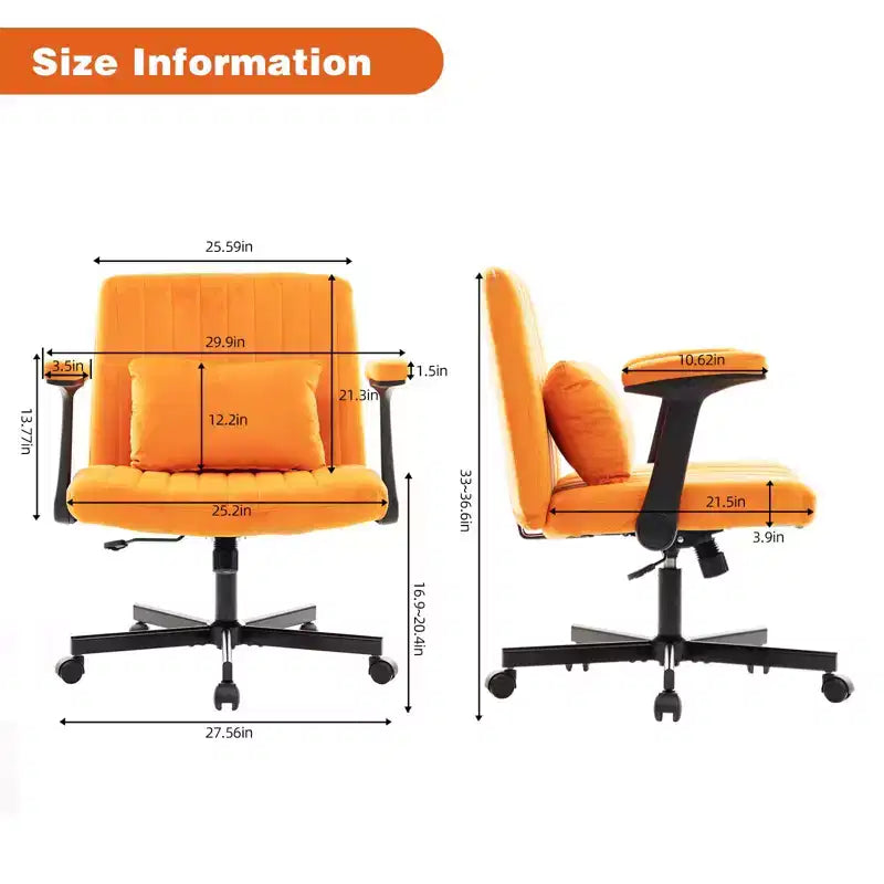 Fauteuil de bureau moderne en velours avec dossier rembourré, chaise de bureau avec accoudoir et dossier réglables, chaise confortable pour le bureau, le travail