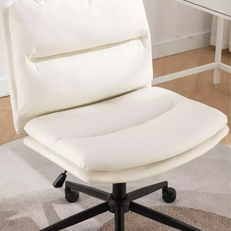 Chaise de bureau réglable en hauteur, chaise pivotante extra-large avec assise et dossier rembourrés, chaise d'ordinateur pour bureau, coiffeuse