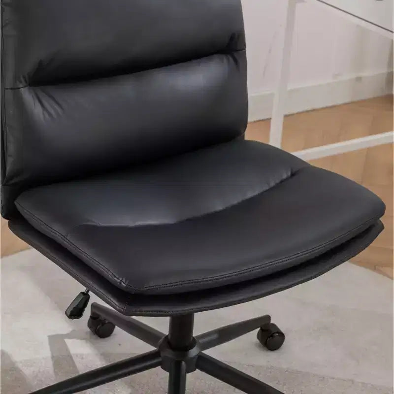 Chaise de bureau réglable en hauteur, chaise pivotante extra-large avec assise et dossier rembourrés, chaise d'ordinateur pour bureau, coiffeuse