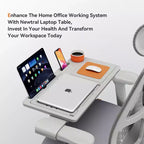 Chaise de bureau ergonomique avec repose-pieds et accoudoirs 4D, Grise