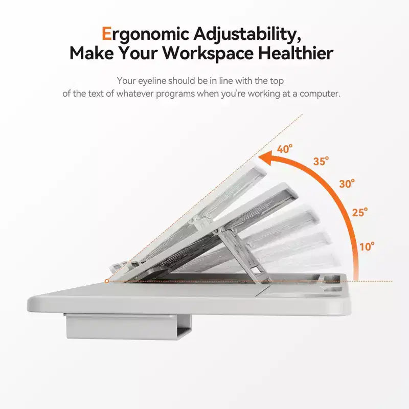 Chaise de bureau ergonomique avec repose-pieds et accoudoirs 4D, Grise