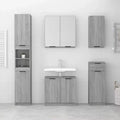 Meuble de salle de bain gris Sonoma en bois d'ingénierie 32x20x67 cm