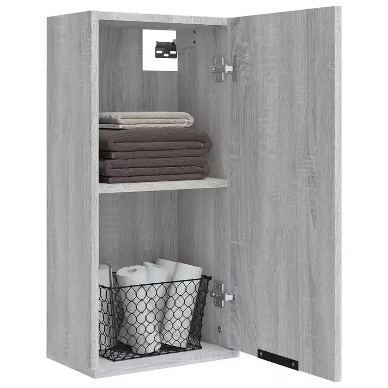 Meuble de salle de bain gris Sonoma en bois d'ingénierie 32x20x67 cm
