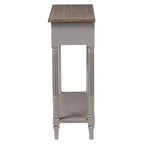 Console de style provincial français avec 1 tiroir - Blanc/Marron clair - Meuble d'entrée élégant, Design étroit