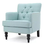 Fauteuil Club avec dossier capitonné et clous décoratifs
