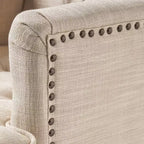 Fauteuil Club avec dossier capitonné et clous décoratifs