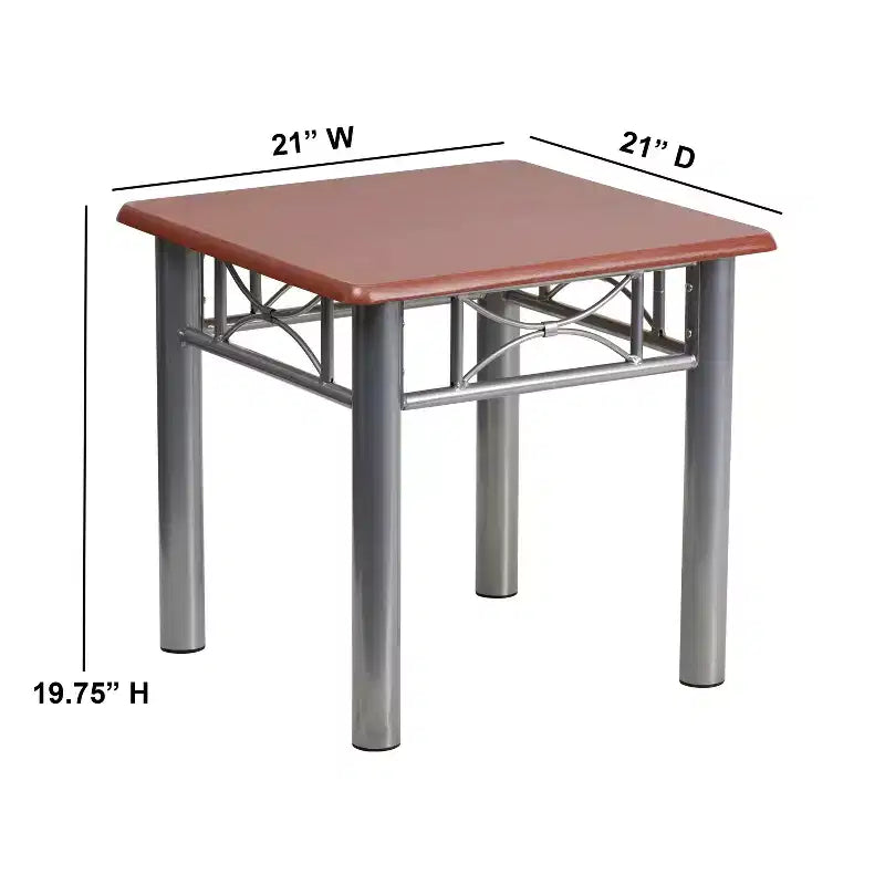 Table d'appoint stratifiée avec cadre en acier