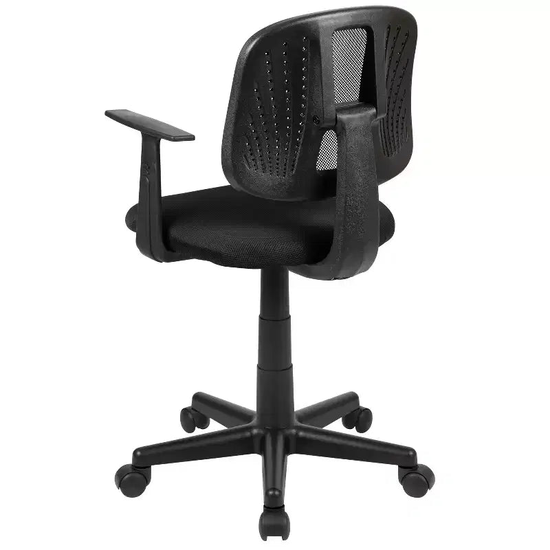 Chaise de bureau ergonomique pivotante en maille filet mi-dossier avec dossier et accoudoirs réglables