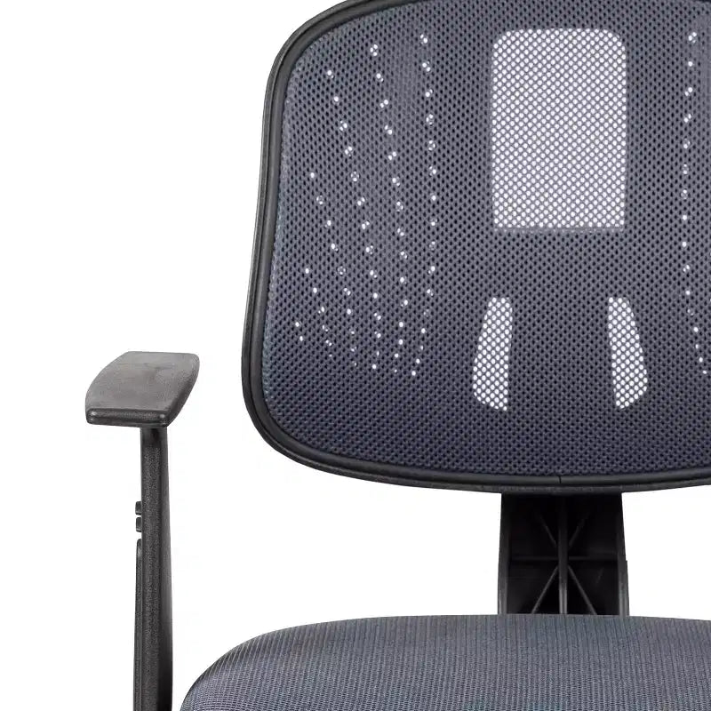 Chaise de bureau ergonomique pivotante en maille filet mi-dossier avec dossier et accoudoirs réglables