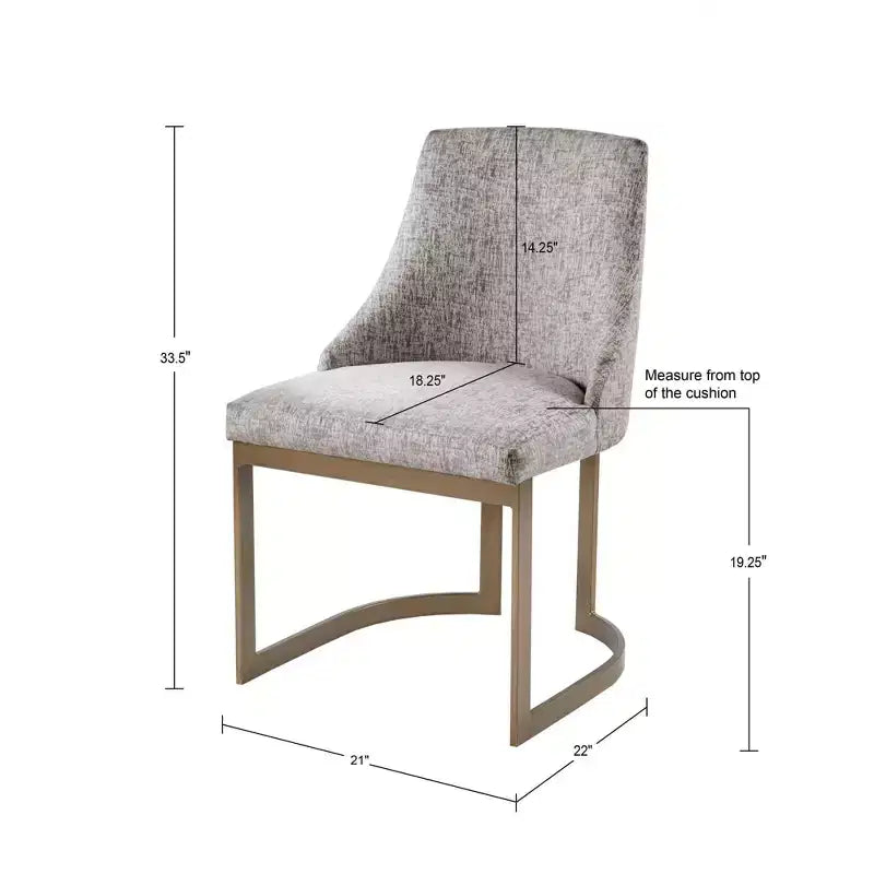 Chaises de salle à manger capitonnées, lot de 2