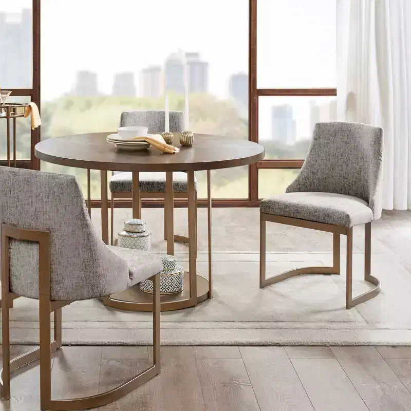 Chaises de salle à manger capitonnées, lot de 2
