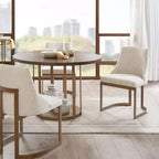 Chaises de salle à manger capitonnées, lot de 2