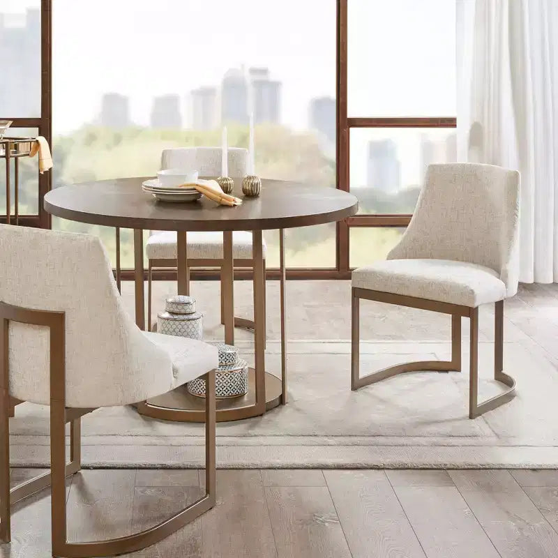 Chaises de salle à manger capitonnées, lot de 2
