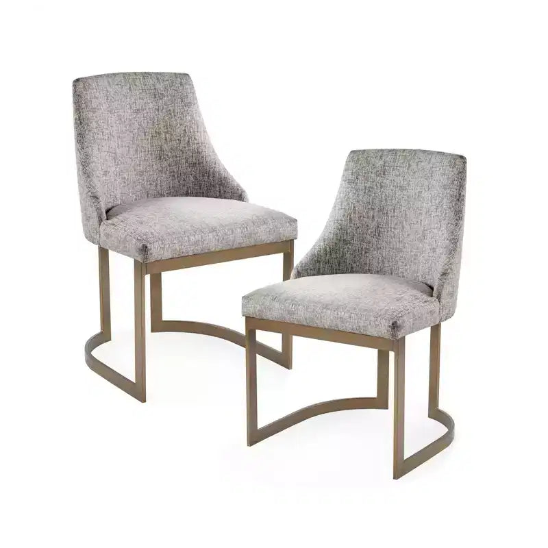 Chaises de salle à manger capitonnées, lot de 2