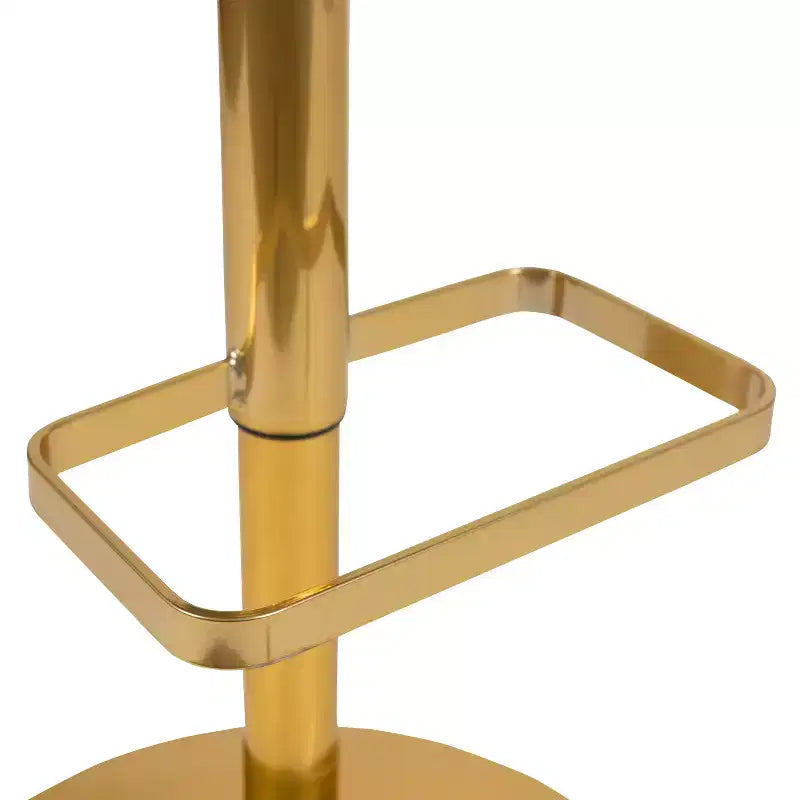 Tabouret de bar contemporain en vinyle, réglable en hauteur avec dossier mi-haut arrondi, lot de 2
