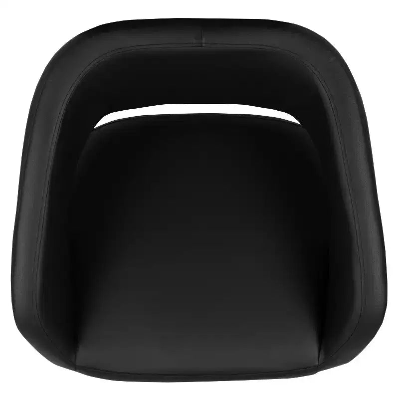 Tabouret de bar contemporain en vinyle, réglable en hauteur avec dossier mi-haut arrondi, lot de 2