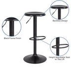 Tabouret de bar rétro réglable en hauteur
