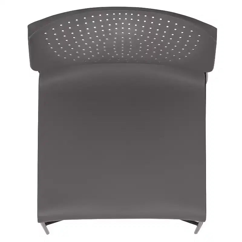 Chaise empilable pour la maison et le bureau avec support lombaire et cadre en métal - Chaise d'appoint