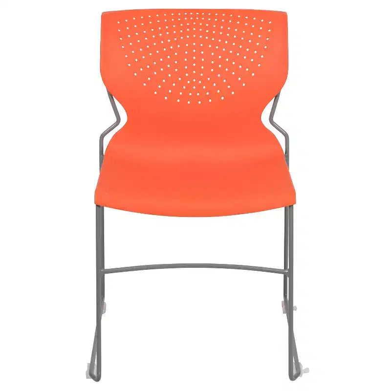 Chaise empilable pour la maison et le bureau avec support lombaire et cadre en métal - Chaise d'appoint