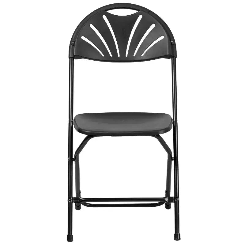 Chaise pliante en plastique avec dossier éventail pour mariage, fête, maison, bureau, lot de 2