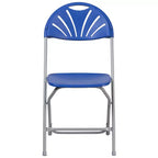 Chaise pliante en plastique avec dossier éventail pour mariage, fête, maison, bureau, lot de 2