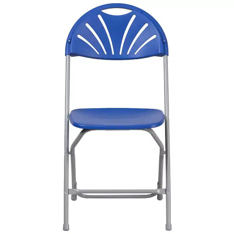 Chaise pliante en plastique avec dossier éventail pour mariage, fête, maison, bureau, lot de 2