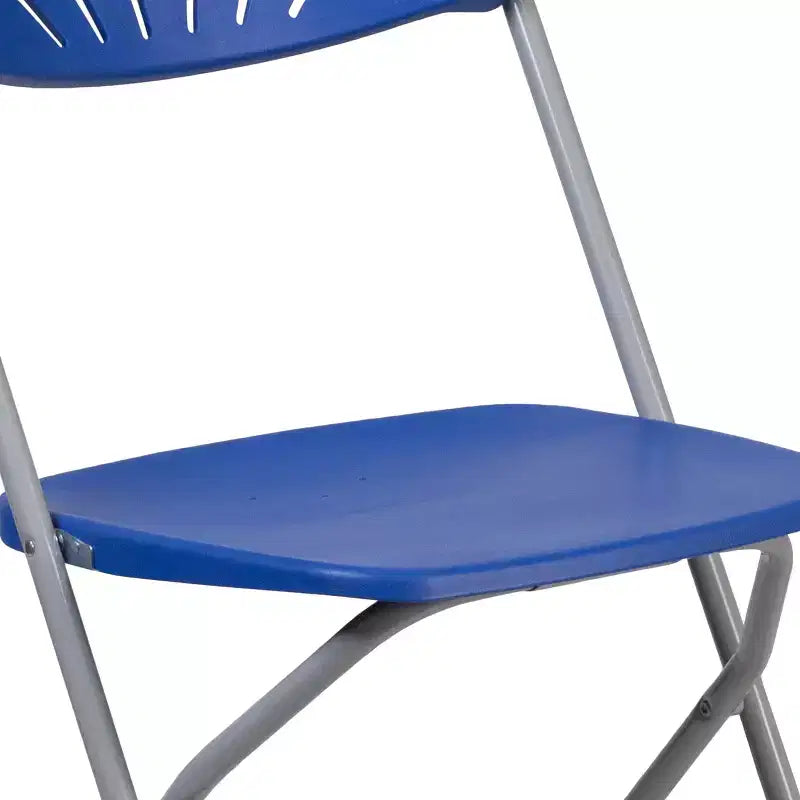 Chaise pliante en plastique avec dossier éventail pour mariage, fête, maison, bureau, lot de 2